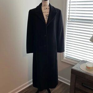 LARRY LEVINE Lambswool and Cashmere Trench Coat